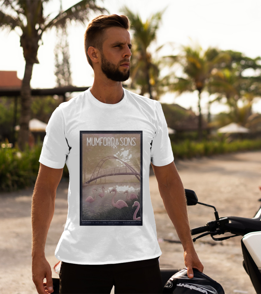 Mumford And Sons Concert Featuring Flamingos At Kohl Center Arena Madison WI September 23 2026 T-Shirt