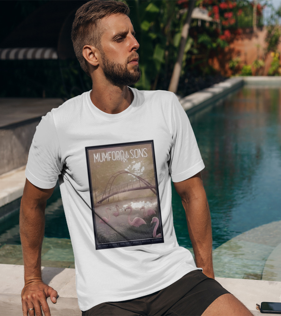 Mumford And Sons Concert Featuring Flamingos At Kohl Center Arena Madison WI September 23 2026 T-Shirt