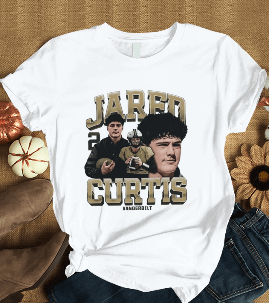 Vanderbilt Jared Curtis Football No 2 Commodores Collage T-Shirt