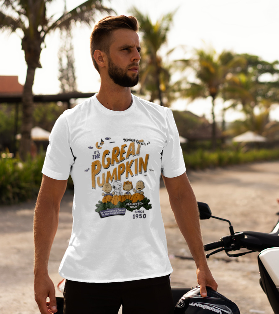 Spooktacular It's The Great Pumpkin Halloween Night Since 1950 Peanuts Charlie Brown Snoopy T-Shirt