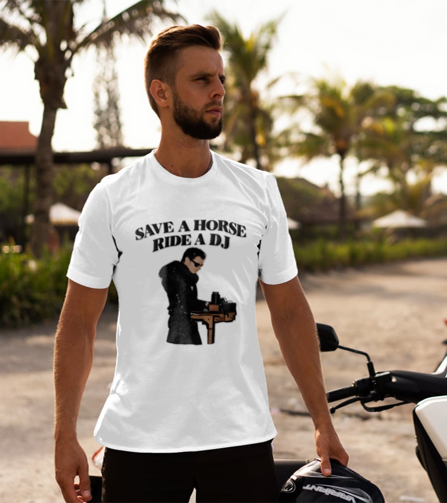 Save A Horse Ride A DJ Sunglasses Turntable Musician T-Shirt
