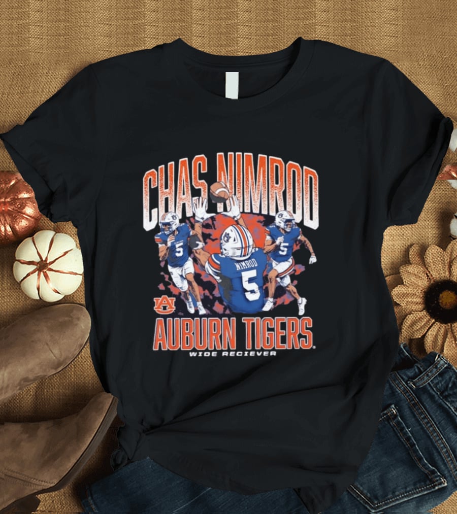 Chas Nimrod No 5 Auburn Tigers Wide Receiver T-Shirt