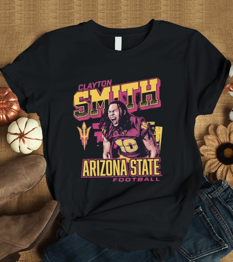 Clayton Smith No 10 Arizona State Football Sun Devils T-Shirt