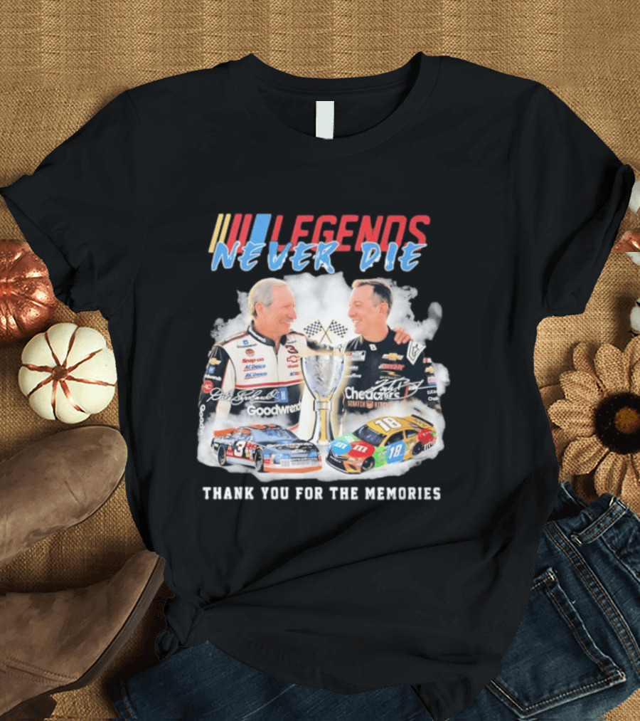 NASCAR Legends Never Die Dale Earnhardt Kyle Busch Thank You For The Memories T-Shirt