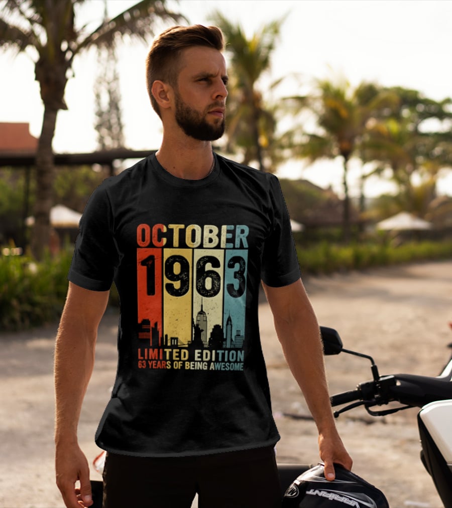 October 1963 Limited Edition 60 Years Of Being Awesome New York City Skyline T-Shirt