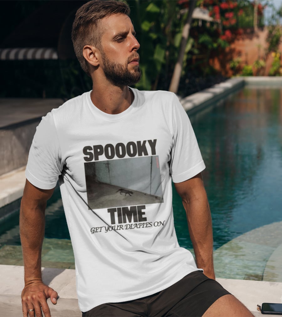 Spoooky Time Get Your Diapers On Caseoh Games Store Kitty CCTV T-Shirt