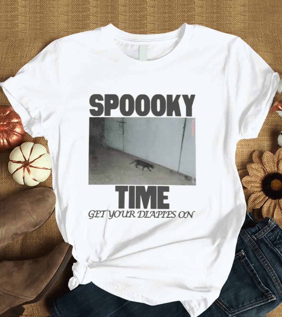 Spoooky Time Get Your Diapers On Caseoh Games Store Kitty CCTV T-Shirt