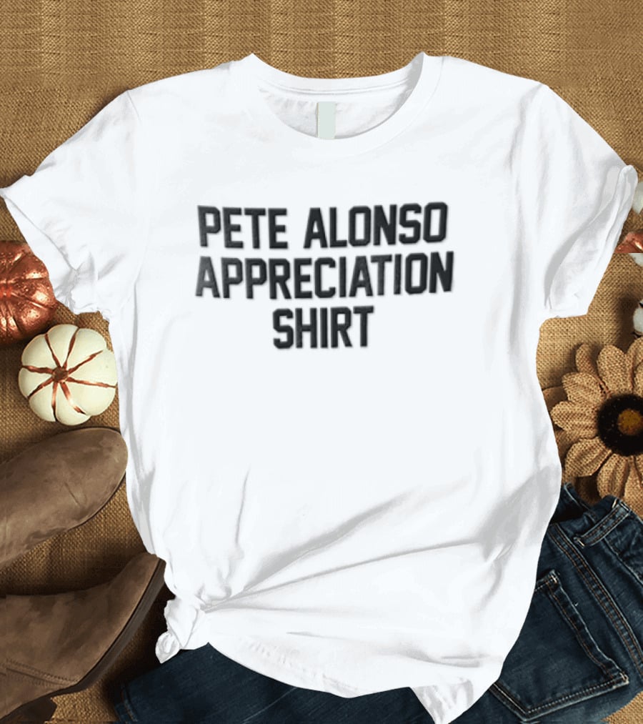 New York Mets Pete Alonso Appreciation Black Orange T-Shirt