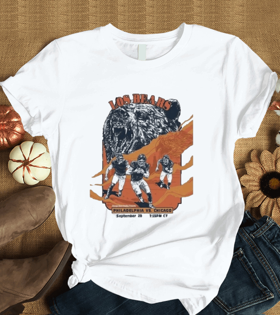 Philadelphia Eagles Vs Chicago Los Bears September 28 2026 Soldier Field Week 3 1:15 PM T-Shirt