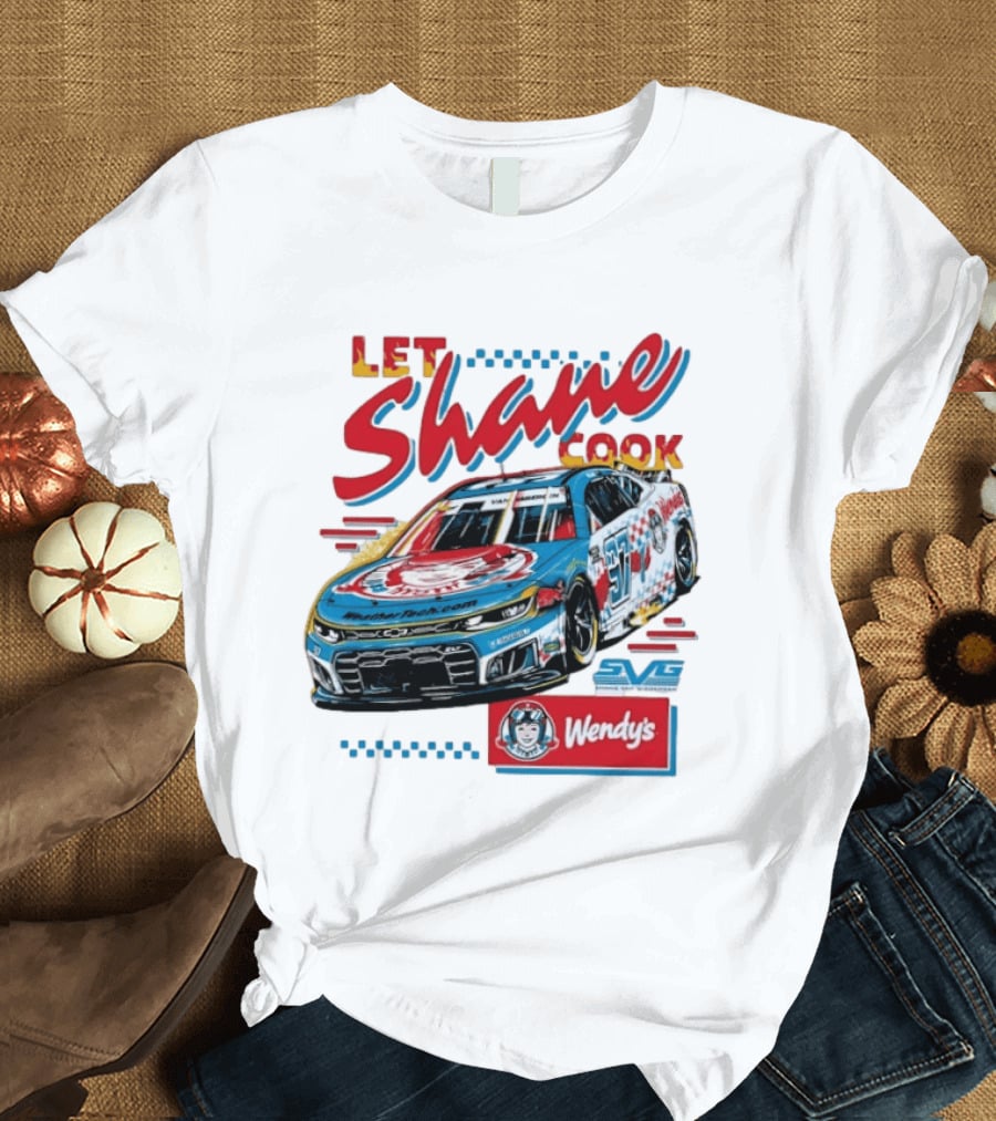 Let Shane Cook Shane Van Gisbergen Wendy's Race Car SVG T-Shirt