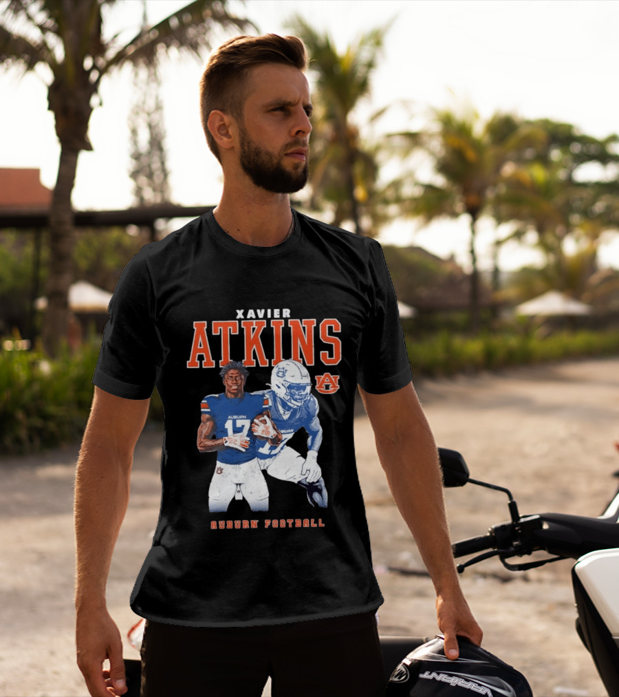 Xavier Atkins Auburn Tigers 17 Football Auburn University T-Shirt