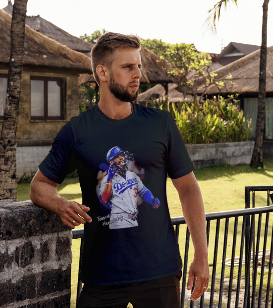 Los Angeles Dodgers Teoscar Hernandez MLB Player Celebration T-Shirt