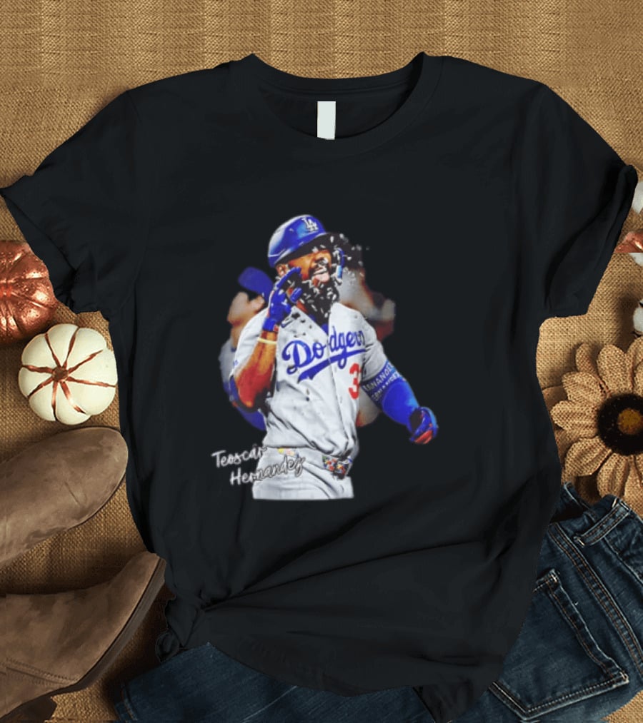 Los Angeles Dodgers Teoscar Hernandez MLB Player Celebration T-Shirt