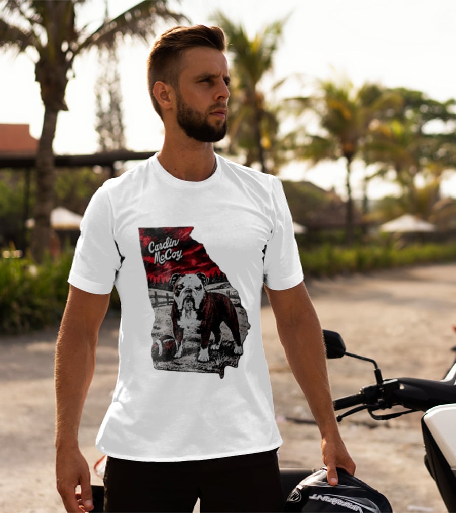 Cardin McCoy Georgia Bulldog Football Landscape T-Shirt