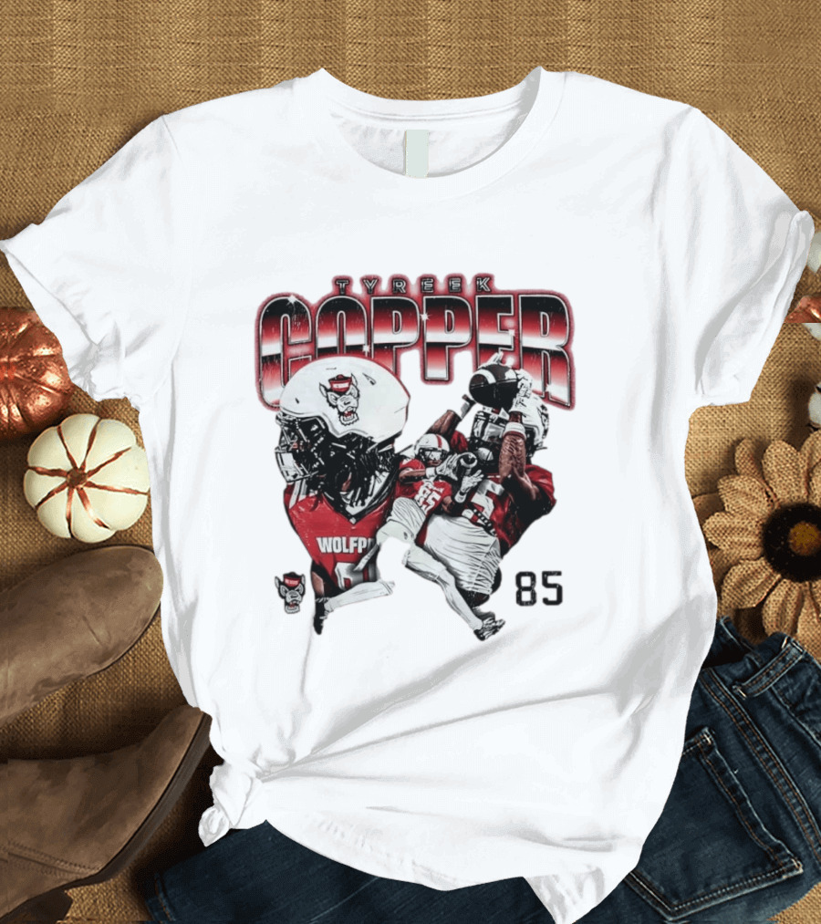 Tyreek Copper NC State Wolfpack Football No 85 T-Shirt