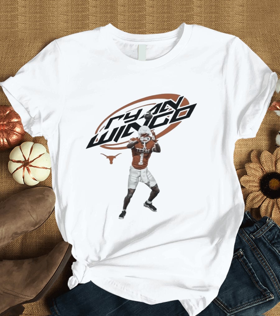 Texas Longhorns Ryan Wingo No 1 NCAA Football T-Shirt