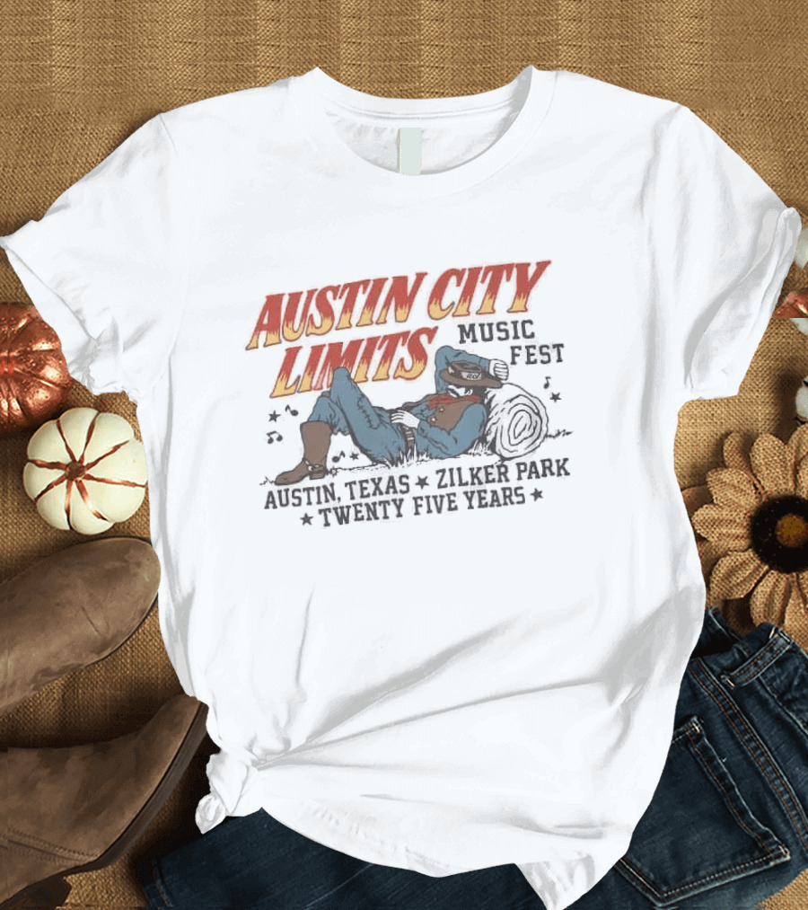 Austin City Limits Music Fest 25 Years Cowboy At Zilker Park 2026 T-Shirt