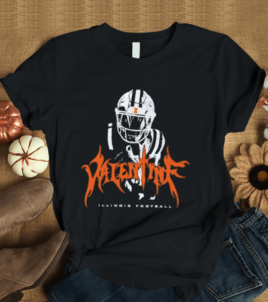 Valentine Illinois Football Ca'Lill Fighting Illini T-Shirt