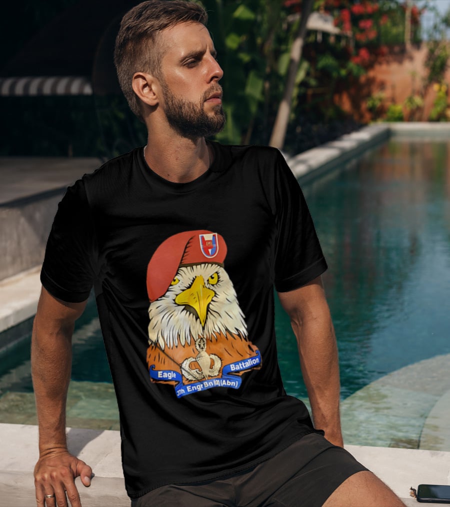 Eagle Battalion 37th Engr Bn Abn Airborne Insignia T-Shirt