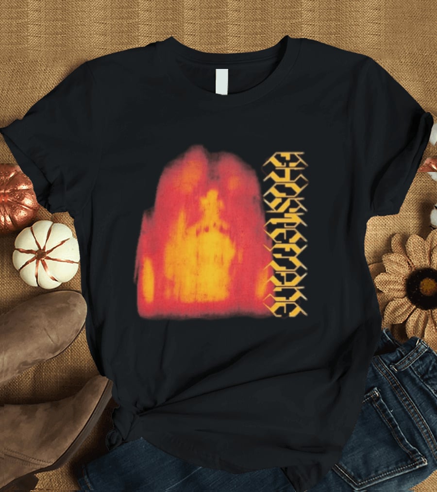 Ghostemane Face Hexagon Symbols And Red Yellow Abstract Blaze T-Shirt
