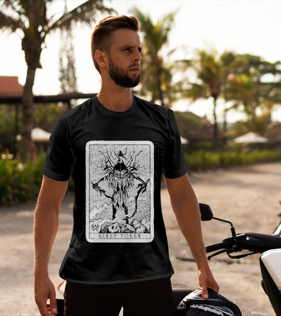 Sleep Token Vertebrae 33 Tarot Card Style Monstrous Figure T-Shirt