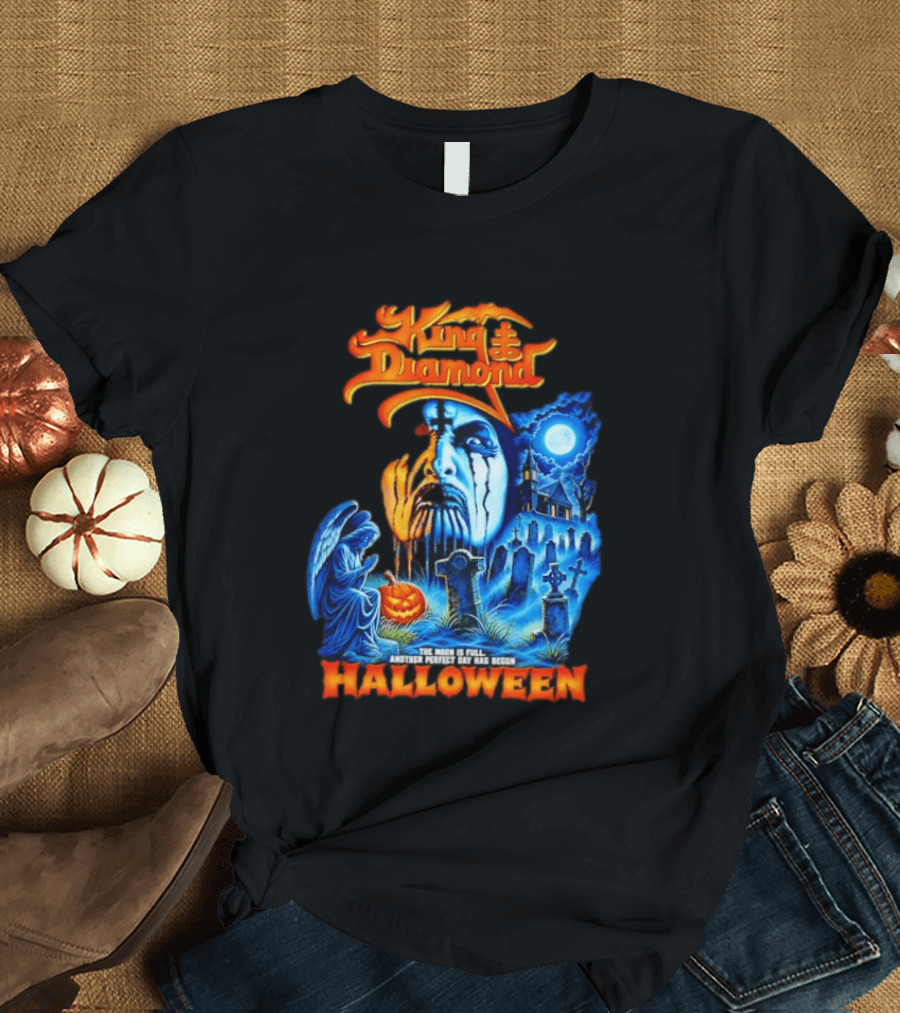 King Diamond The Moon Is Full Another Perfect Day Has Begun Halloween T-Shirt
