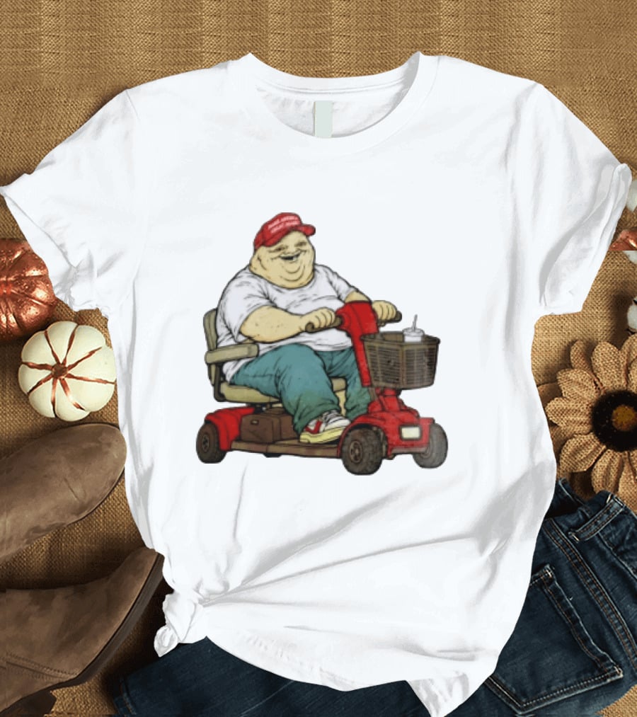 Magachud Scooter McGillicutty Kiss Cut Red Cap Plus Size Mobility T-Shirt