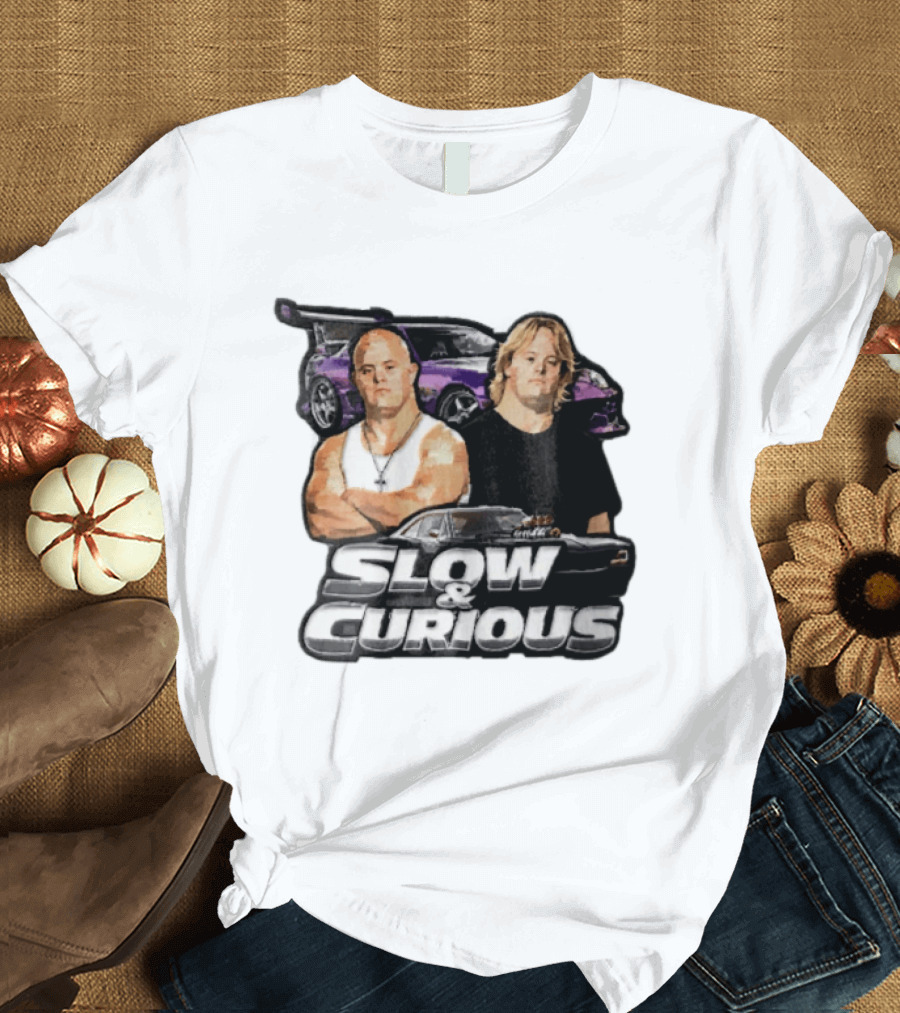 Slow & Curious Duo With Sports Cars And Menacing Muscle Cars T-Shirt