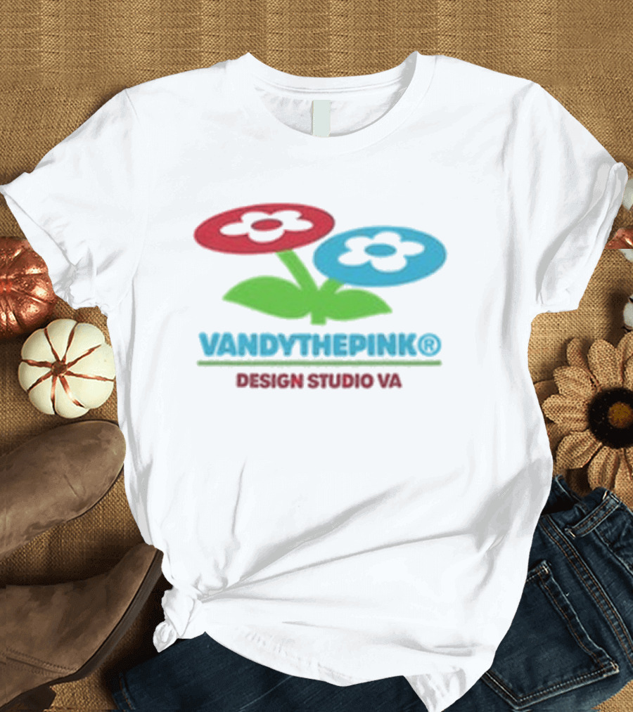 Vandythepink Two Flower Buckle Design Studio VA T-Shirt