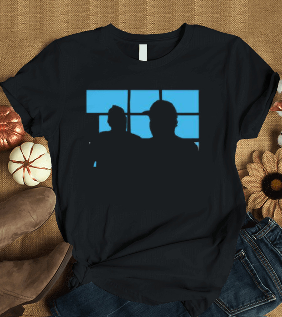 Daz Black Stars Store Shop Blue Off The Hook Black Silhouette Duo T-Shirt