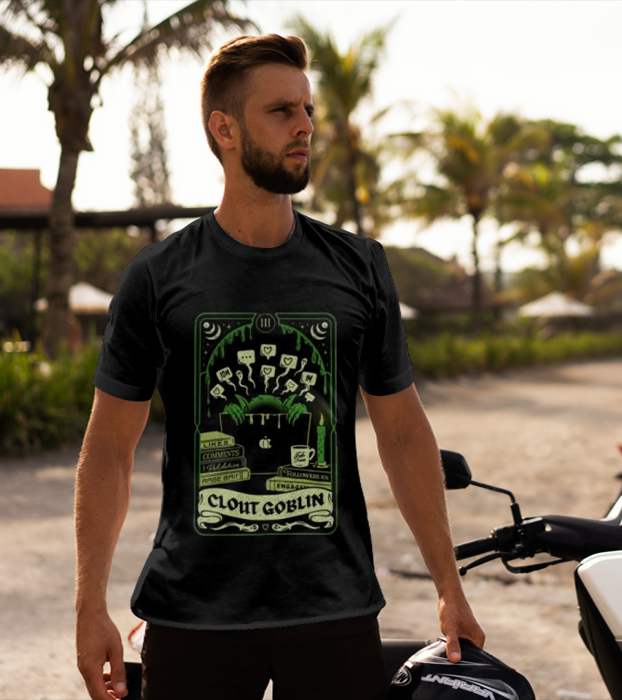 Do We Know Them Clout Goblin Tarot Card Style Social Media Icons And Keywords T-Shirt