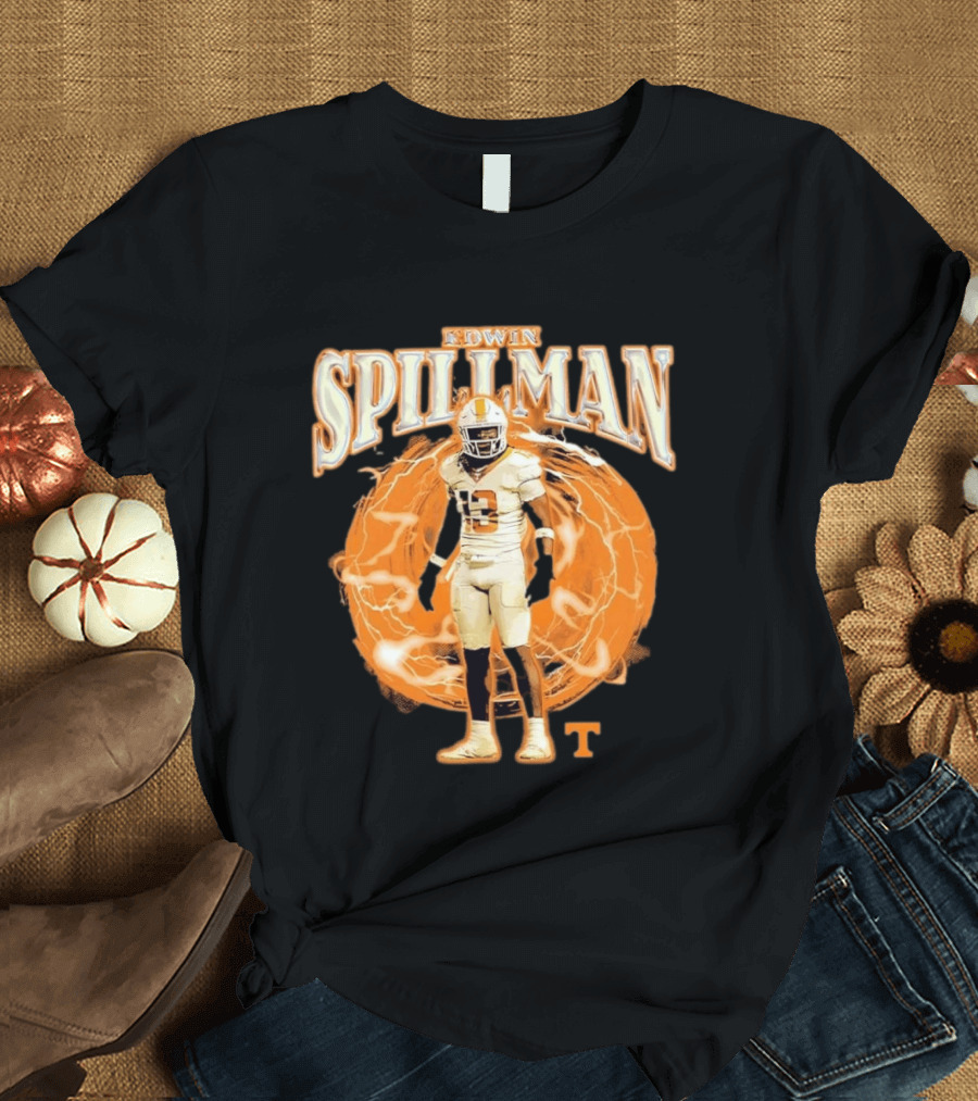 Tennessee Volunteers Edwin Spillman No 13 Football Collage T-Shirt