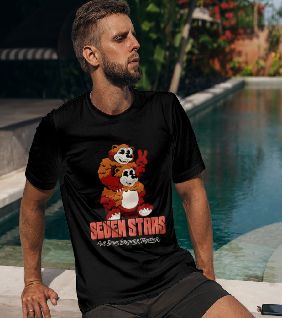 Seven Stars Piggy Back Bears We Grant Dragon Power T-Shirt
