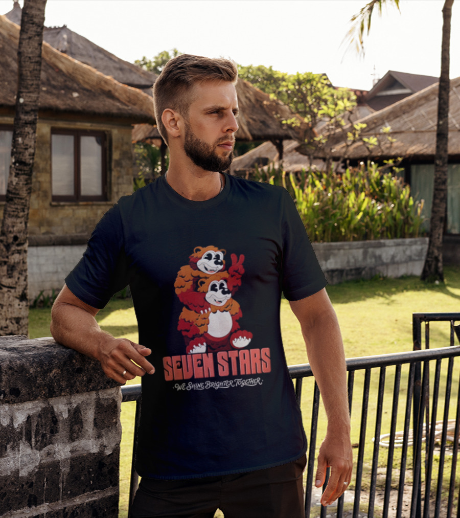 Seven Stars Piggy Back Bears We Grant Dragon Power T-Shirt
