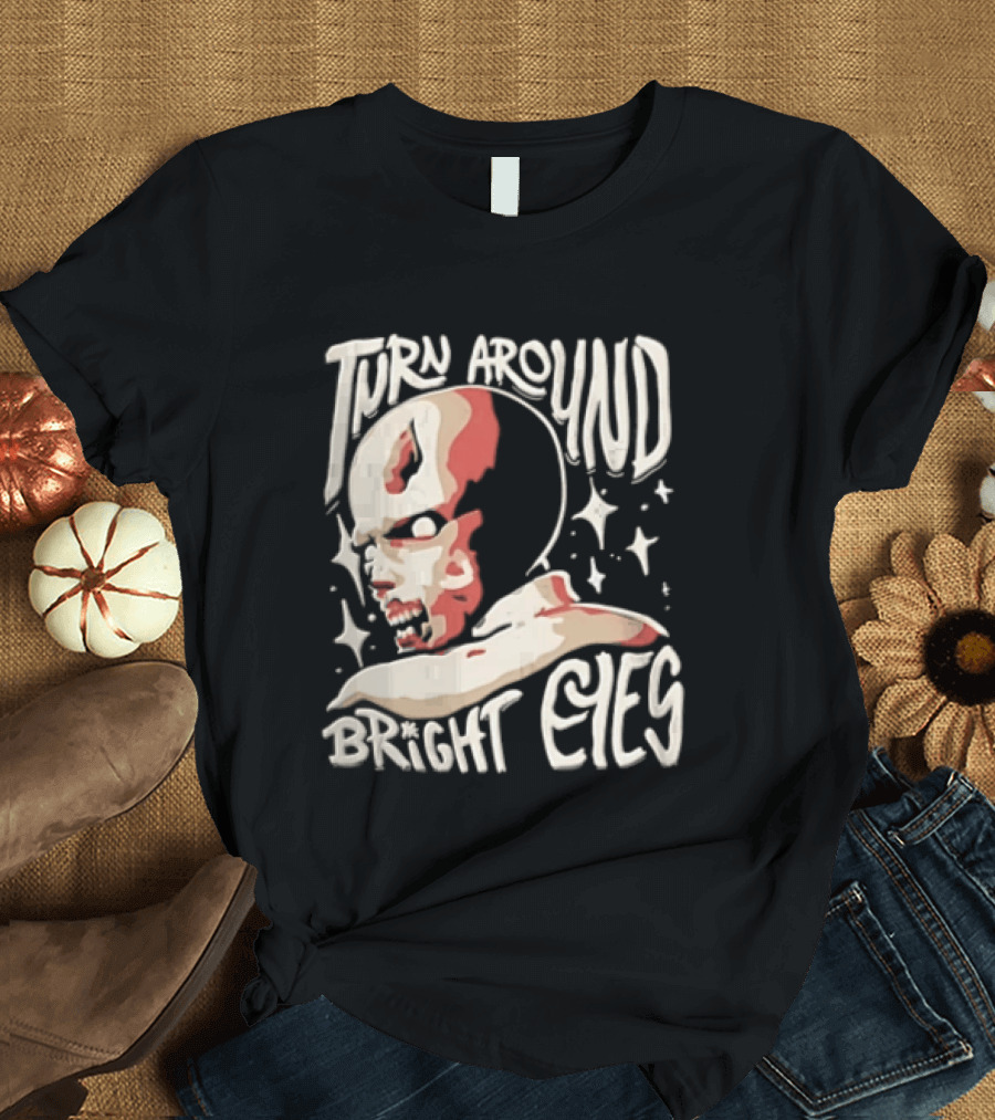 Turn Around Bright Eyes Zombie Face Stars T-Shirt