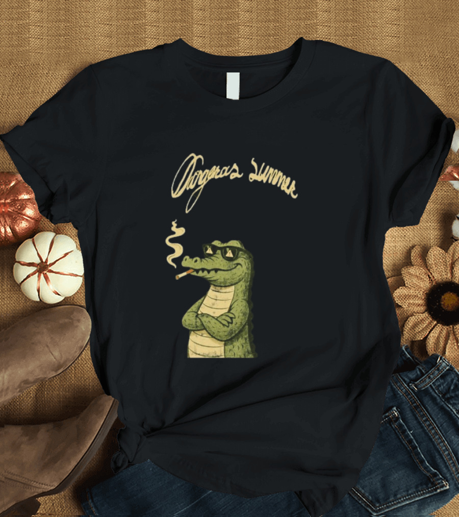 Yeat Dangerous Summer Loose Leaf Gator Smoking Cool Sunglasses Crocodile T-Shirt