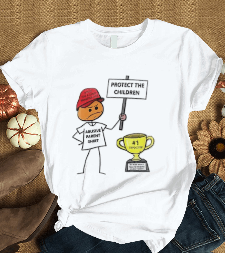 Voted FOR A Child Molester HAT Protect THE Children Abusive Parent Hypocrite Trophy T-Shirt
