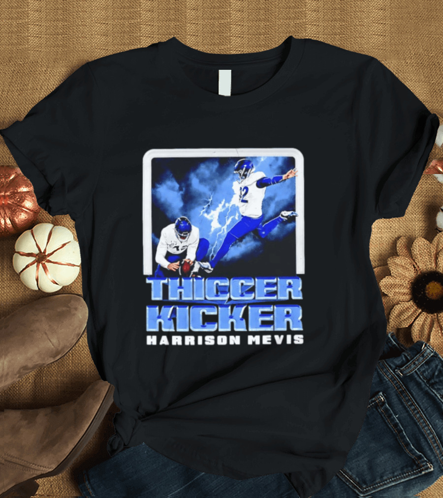 Los Angeles Rams Thiccer Kicker Harrison Mevis Football Action T-Shirt