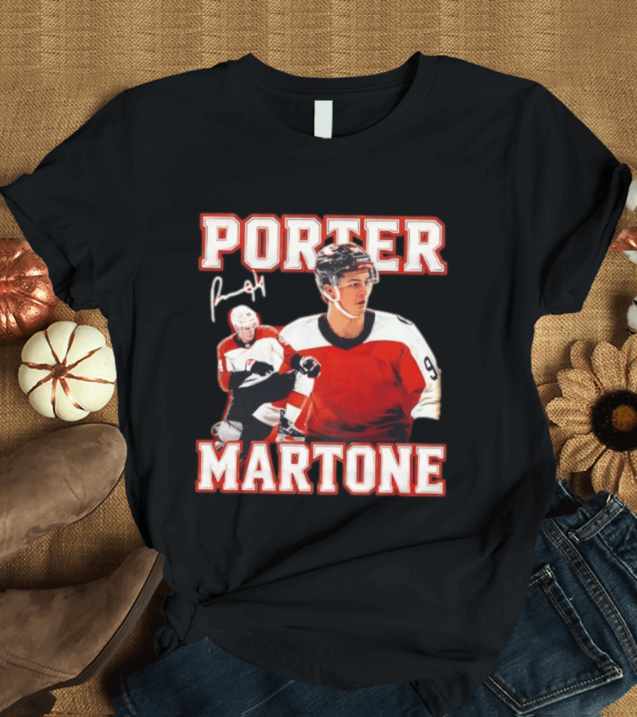 Porter Martone Philadelphia Flyers Hockey Player 9 Signature T-Shirt