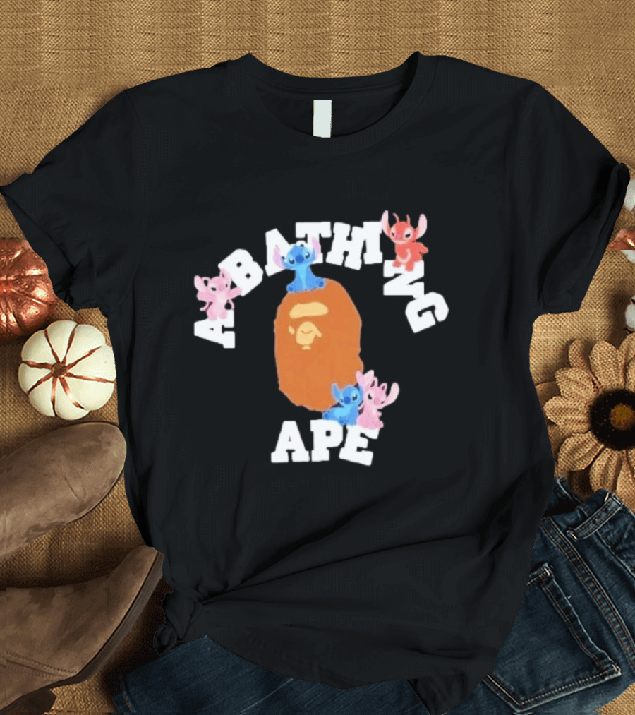 Original Bape A Bathing Ape Disney Stitch Collaboration T-Shirt