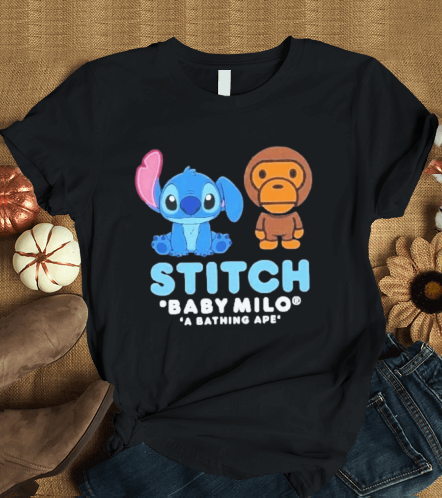 Bape X Disney Stitch Baby Milo A Bathing Ape Collab 2026 T-Shirt
