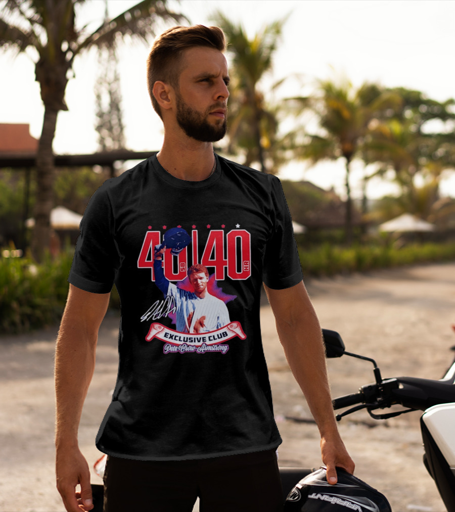 40 40 Club Curtain Call Pete Crow Armstrong Exclusive Chicago Cubs T-Shirt