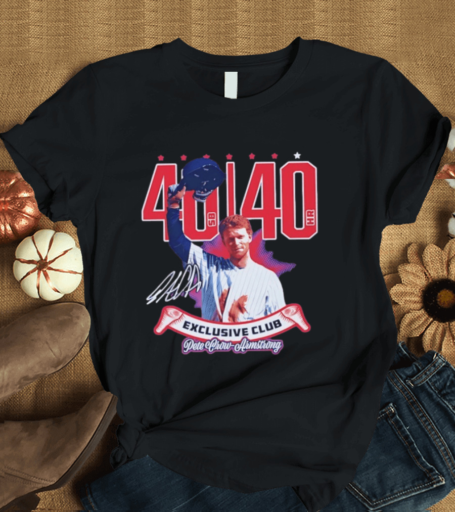 40 40 Club Curtain Call Pete Crow Armstrong Exclusive Chicago Cubs T-Shirt