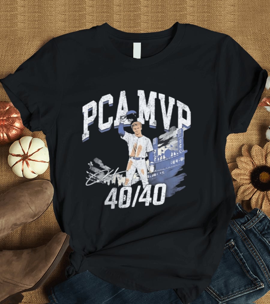 PCA MVP Pete Crow Armstrong Chicago Cubs 40 40 Club T-Shirt