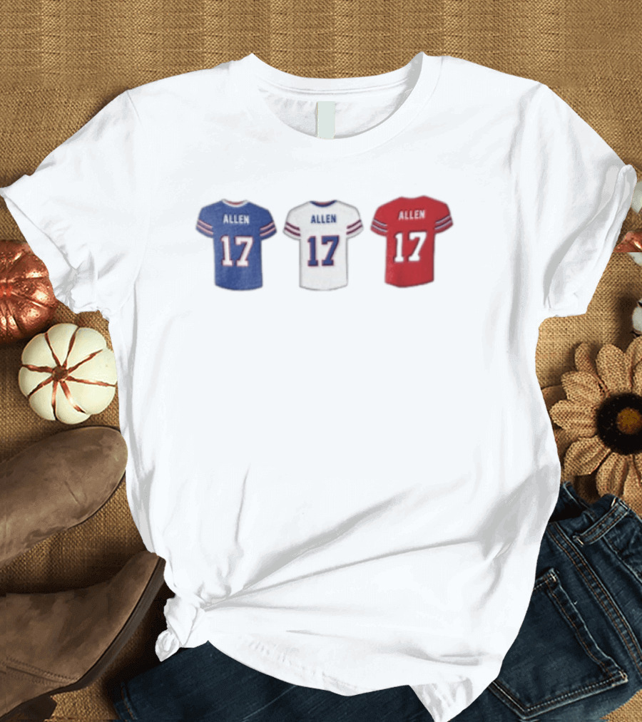 Allen Jerseys Buffalo 17 Football T-Shirt