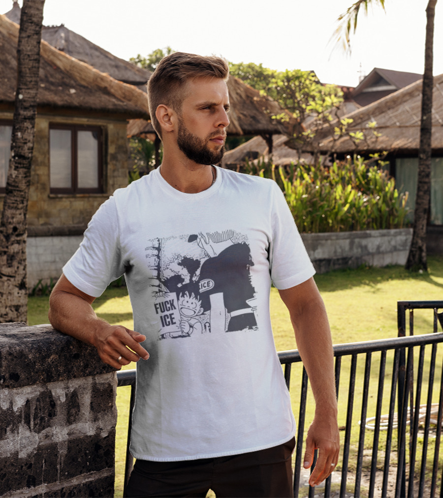 Calvin Inspired Activism Fuck Ice Protest Cartoon Social Justice T-Shirt