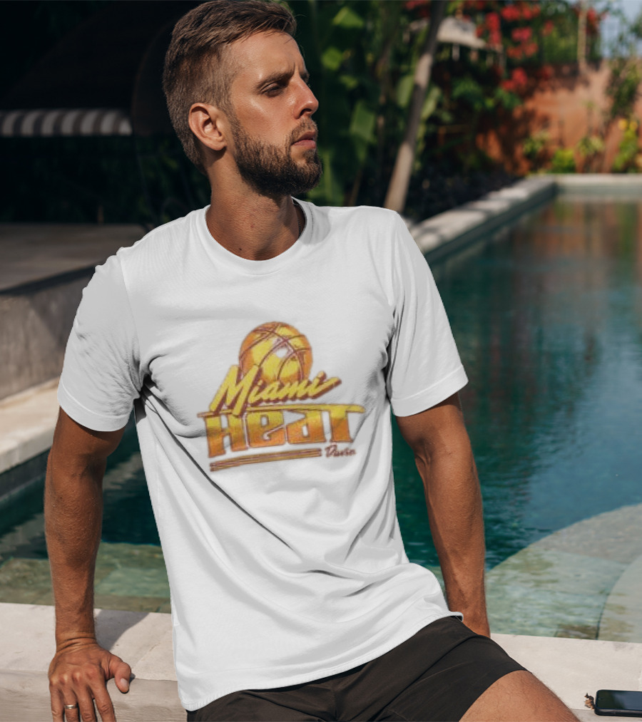 Miami Heat Store Court Culture X Duvin Sundown Vintage Basketball T-Shirt
