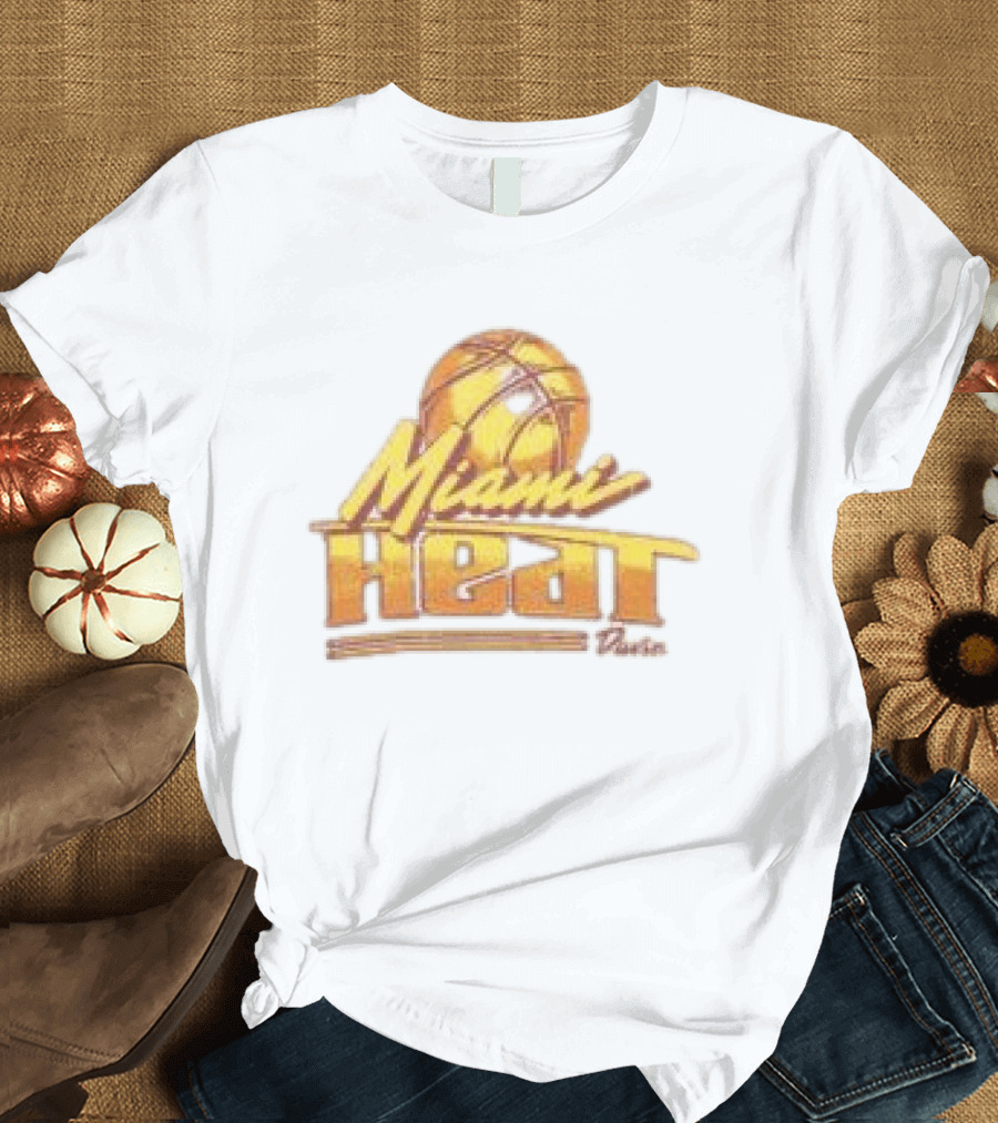 Miami Heat Store Court Culture X Duvin Sundown Vintage Basketball T-Shirt