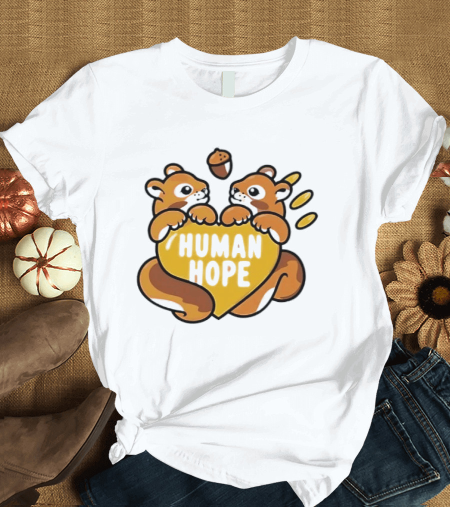 Human Hope J HOPE X Human Made Season 2 Squirrels Heart Acorn T-Shirt
