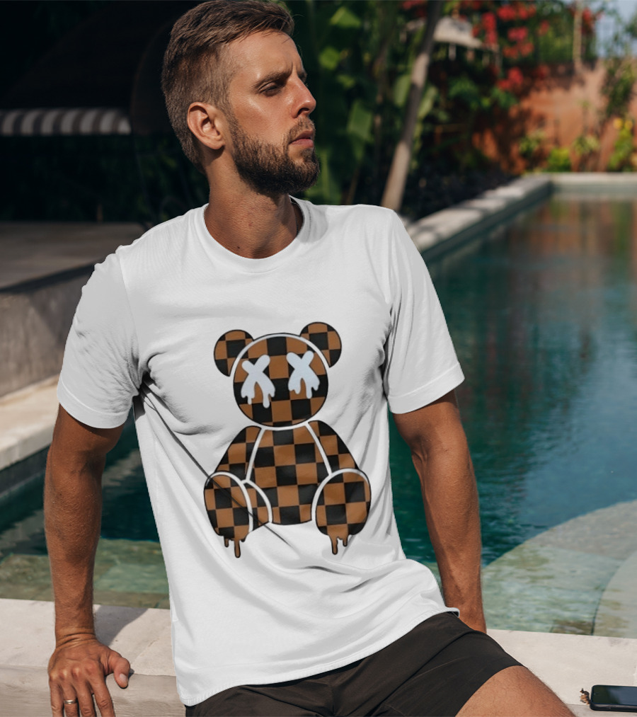 Jamie Foxx Jimmy Kimmel Live Checkered X Eyes Dripping Teddy Bear T-Shirt